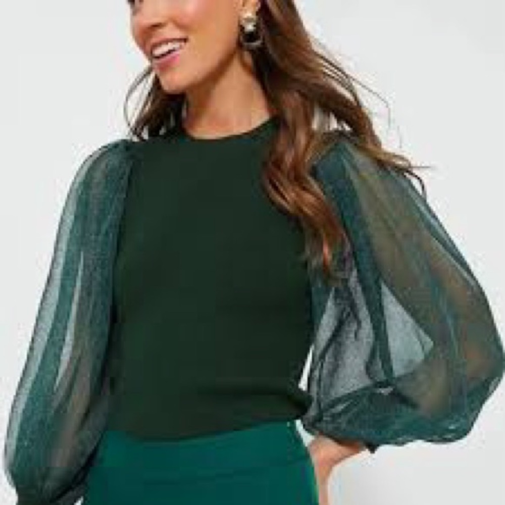 Green Knit Betsy Blouse